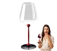 Ahuuen Wine Glass,Fancy Wine Glass | Ergonomic Holder Crystal Goblets Rolling Organizer for Wedding Pool Birthday Outdoor Cocktail Travel