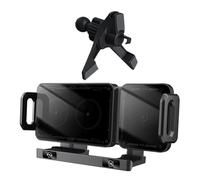 Ahuuen Wireless Car Phone Charger - 15W Fast Charging Navigation Bracket - Auto Clamping Car Phone Holder Mount - for Daily Commuting Music Control Long Distance Travel Family Vacation Weekend Getaway