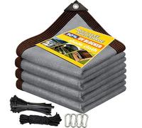 AHWEKR 3.5'x10' Fence Privacy Screen Outdoor Mesh Fencing Covers Screen Fence Wind Block with Grommets for Patio Garden Wall Backyard, Gray (We Make Custom Size)
