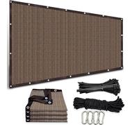 AHWEKR Fence Privacy Screen 18.5' x 20.5' Fence Commercial Shade Cover with Grommets Heavy Duty Perfect for Outdoor Back Yard-Brown, Customizable