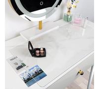 AHWEKR Makeup Mat for Vanity Top Protector,Dresser Protector Top Vanity Essentials,Craft Mats to Protect Table,Nail Art Table Mat,Vanity Desk Cover Pads, Transparent 3mm,120cm x 170cm