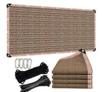AHWEKR Privacy Screen Fence 12.5FT x 20.5FT Heavy Duty Dustproof Denoise Fencing Mesh Fabric Shade Net Cover for Outdoor Wall Garden Yard Pool Deck,Light Brown