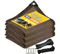 AHWEKR Privacy Screen Fence 4.5FT x 7FT Heavy Duty Dustproof Denoise Fencing Mesh Fabric Shade Net Cover for Outdoor Wall Garden Yard Pool Deck,Brown