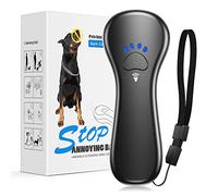 Ahwhg Anti Barking Device, Dog Barking Control Devices,Rechargeable Ultrasonic Dog Bark Deterrent up to 16.4 Ft Effective Control Range Safe for Human & Dogs Portable Indoor & Outdoor (Black)