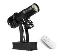AHWZ 25W LED GOBO Projector - Custom Logo Light for Events & Businesses, Rotating RGB Projection for Weddings, Parties, and Corporate Branding (Black)