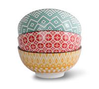 AHX Porcelain Large Serving Bowls - Salad Soup Noodle Ramen Bowls - Big Cereal Pasta Bowl Set - 3 Pack Large Capacity Ceramic Bowl Sets -Microwave & Dishwasher Safe - 8inch（57oz/1.8 Quart