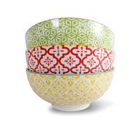 AHX Porcelain Large Serving Bowls - Salad Soup Noodle Ramen Bowls - Big Cereal Pasta Bowl Set - 3 Pack Large Capacity Ceramic Bowl Sets -Microwave & Dishwasher Safe - 8inch（57oz/1.8 Quart