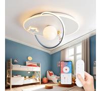AHXIAOZN LED Ceiling Light Astronaut Ceiling Lamp, Dimmable Kindergarten Ceiling Lamp with Remote Control, 3000-6000K, Cartoon Fixture, Modern Acrylic Ceiling Light for Kids Room