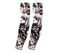 AHXN UV Sun Protection Arm Sleeves for Men & Women-UPF 50+ Sports Compression Cooling Sleeve-Unique TATTOO SLEEVE gift - Multi - One Size