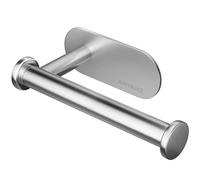 Ahyanz Toilet Roll Holder Wall Mounted 3M self adhesive, Contemporary Design SUS 304 Stainless Steel Brushed Chrome Silver Toilet Paper Holder Rustproof Waterproof for Bathroom & Kitchen - No Drilling