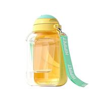 AHYBE Large Portable Dog Water Bottle Walking Drinking Cup 1000/1500ml Foldable Portable Leak Proof Lightweight Water Dispenser Drinking Bowl Bottles For Pet Outdoor Travel(Yellow,1000ml)