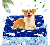 AHYDFSR Cooling Mat for Dogs and Cats, Cooling Blanket for Dogs, Waterproof and Scratch-Resistant, with Non-Toxic Gel, L, 50 x 65 cm, Royal Blue