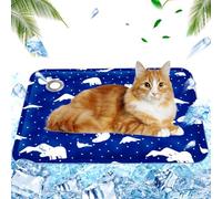 AHYDFSR Cooling Mat for Dogs and Cats, Water-Filled Cooling Mat, Dog Cooling Mat Use Self-Cooling with Non-Toxic Gel, M, 40 x 50 cm, Royal Blue