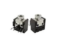 AHYLN 100Pcs PJ-306 3.5mm Mono Stereo Female Socket Connector .5MM 5 Pin DIP Headphone Jack Adapter Black .0213