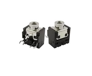 AHYLN 100Pcs PJ-306 3.5mm Mono Stereo Female Socket Connector .5MM 5 Pin DIP Headphone Jack Adapter Black .0213
