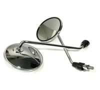 AHYLNM 2Pcs/Pair Motorcycle Back View Mirror Electric Bicycle Rearview Mirrors Scooter Moped Side 8mm Round .D111