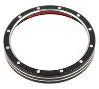 AHYLNM Black Motorcycle Speedometer Trim Bezel Burst Billet CNC Cover Compatible with H&arley Sportster 883 1200 XL Road Glide Softail Low Rider FXS .D114