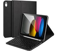 AHYWTAN iPad 10th Generation Case with Keyboard,Keyboard Case for iPad 10th Gen 2022 10.9’’Keyboard for iPad 10th Gen with Pencil Holder,Detachable Bluetooth Keyboard Case for iPad 10.9" 2022,Black