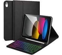 AHYWTAN iPad 10th Generation Case with Keyboard, Keyboard Case for iPad 10th Generation 2022 10.9 inch, iPad 10th Generation Keyboard with Pencil Holder, Case for iPad 10th Generation