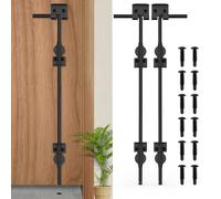 AHYYN 36" Cane Bolt Heavy-Duty Drop Rod for Gate, Heavy Duty Gate Latch for Wooden Fence Metal Gates, Vinyl Fence Gate Land Latch, Floor Latch for Fixing Door to The Ground, Black Coating, 2 Pack