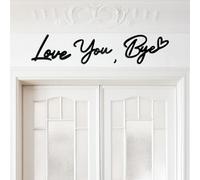 Ahzemepinyo Love You Bye Wood Signs LOVE YOU BYE Wall Decor Home Boho Decor Entryway Wall Sign Decor Express Love and Warm for Your Family Lovers Wall Art Gift for Home