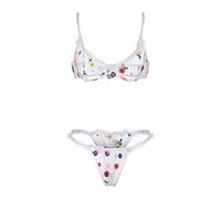 AI 2024 New Thong Underwear The Polyester for Dressing Outside Lady Satin Slip Plus (White, XXXL)