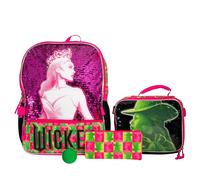 AI ACCESSORY INNOVATIONS 5 PC Backpack Set, Girls & Boys School Bag 16” with Front Zip Pocket, Wicked, Standard, Character
