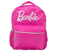 AI ACCESSORY INNOVATIONS Barbie Backpack for Girls, Bookbag with Adjustable Shoulder Straps & Padded Back, Barbie Pink 16 Inch Schoolbag with Raised Embroidered Logo, Durable School Bag for Kids,