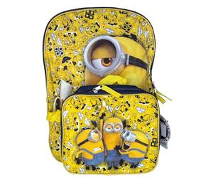 AI ACCESSORY INNOVATIONS Despicable Me Minions Full Size 16 Inch Backpack with Detachable Lunch Box