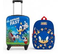 AI ACCESSORY INNOVATIONS Kids Luggage and Backpack Set - 18" Luggage Suitcase With Wheels, 13.75" Backpack, Sonic Set, 18" Luggage, 13.75" Backpack, 2 Piece Set
