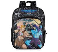 AI ACCESSORY INNOVATIONS Masters of the Universe Castle Grayskull Backpack for Kids, 16 Inch Bookbag featuring He-Man & Skeletor, Black