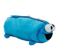 AI ACCESSORY INNOVATIONS Sesame Street’s Cookie Monster Soft Plush Multi-Function Gadget Case with 3D Features & 2D Rubber Molded Dangle, Blue