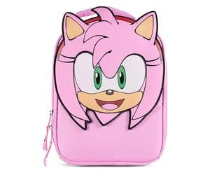 AI ACCESSORY INNOVATIONS Sonic The Hedgehog Insulated Lunch Box, Amy Rose Mini Gaming Cooler with 3D Features & Top Padded Handle, Pink
