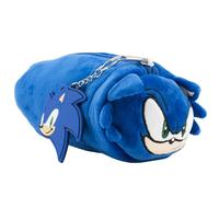 AI ACCESSORY INNOVATIONS Sonic The Hedghog Soft Plush Multi-Function Storage Case, Sonic Plush Bag Charm with 3D Features, Blue