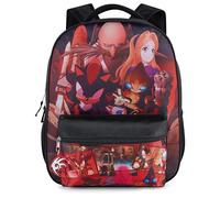 AI ACCESSORY INNOVATIONS Sonic X Shadow Generations Dark Beginnings Backpack for Girls & Boys, 16" Black Bookbag with Molded Shadow Dangle, Sublimation Print
