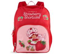 AI ACCESSORY INNOVATIONS Strawberry Shortcake Backpack for Girls Bookbag featuring Strawberry Shortcake & Custard, 15 Inch School Bag, Pink