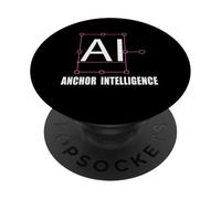 AI Anchor Intelligence - Vector Art Graphic Nerd Humour PopSockets Adhesive PopGrip