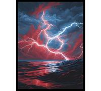 Ai Armor Izzet Blue/Red Storm - 100 Matte TCG Card Art Sleeves, Plastic, Modern Style, 100 Pieces