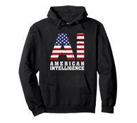 AI Artificial American Intelligence Patriotic Fourth Of July Pullover Hoodie