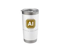 AI Artificial Intelligence Brain Computer Chip Technology Stainless Steel Insulated Tumbler