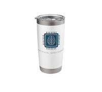 AI Artificial Intelligence Brain Computer Chip Technology Stainless Steel Insulated Tumbler