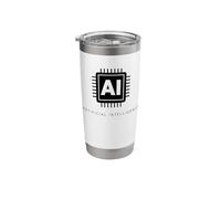 AI Artificial Intelligence Brain Computer Chip Technology Stainless Steel Insulated Tumbler