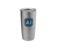 AI Artificial Intelligence Brain Computer Chip Technology Stainless Steel Insulated Tumbler