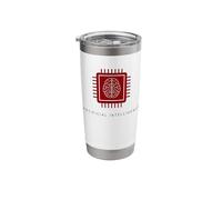 AI Artificial Intelligence Brain Computer Chip Technology Stainless Steel Insulated Tumbler