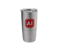 AI Artificial Intelligence Brain Computer Chip Technology Stainless Steel Insulated Tumbler