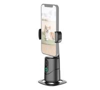 AI Auto Face Tracking Gimbal 360 Phone Holder Smart Selfie Robot Cameraman Gesture Control Built in Battery Detachable Remote Shutter Dual Cold Shoe Mounts for Vlog Live Streaming Video
