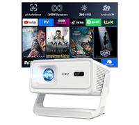 【AI Auto Focus & 2×5W Stereo Sound】Xgody Mini Projector with Android 14, 260ANSI 4K/8K Supported Smart Projector, Bulit-in Apps, Auto Keystone, WiFi6, Bluetooth 5.4, Screen Mirroring for iOS/Android