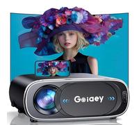 [AI Auto Focus+Auto Lens Cover] 4K Projector with WiFi and Bluetooth, Goiaey 1200 ANSI Outdoor Projector, Auto Keystone&50%-100% Zoom, Native 1080P Portable Smart Projector for Home and Outdoor use