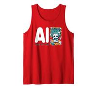 AI Because Math is Hard Cute Artificial Intelligence Robot Tank Top