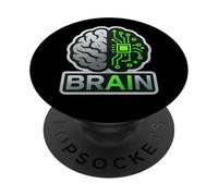 AI Brain Artificial Intelligence Engineer Specialist Coder PopSockets Adhesive PopGrip